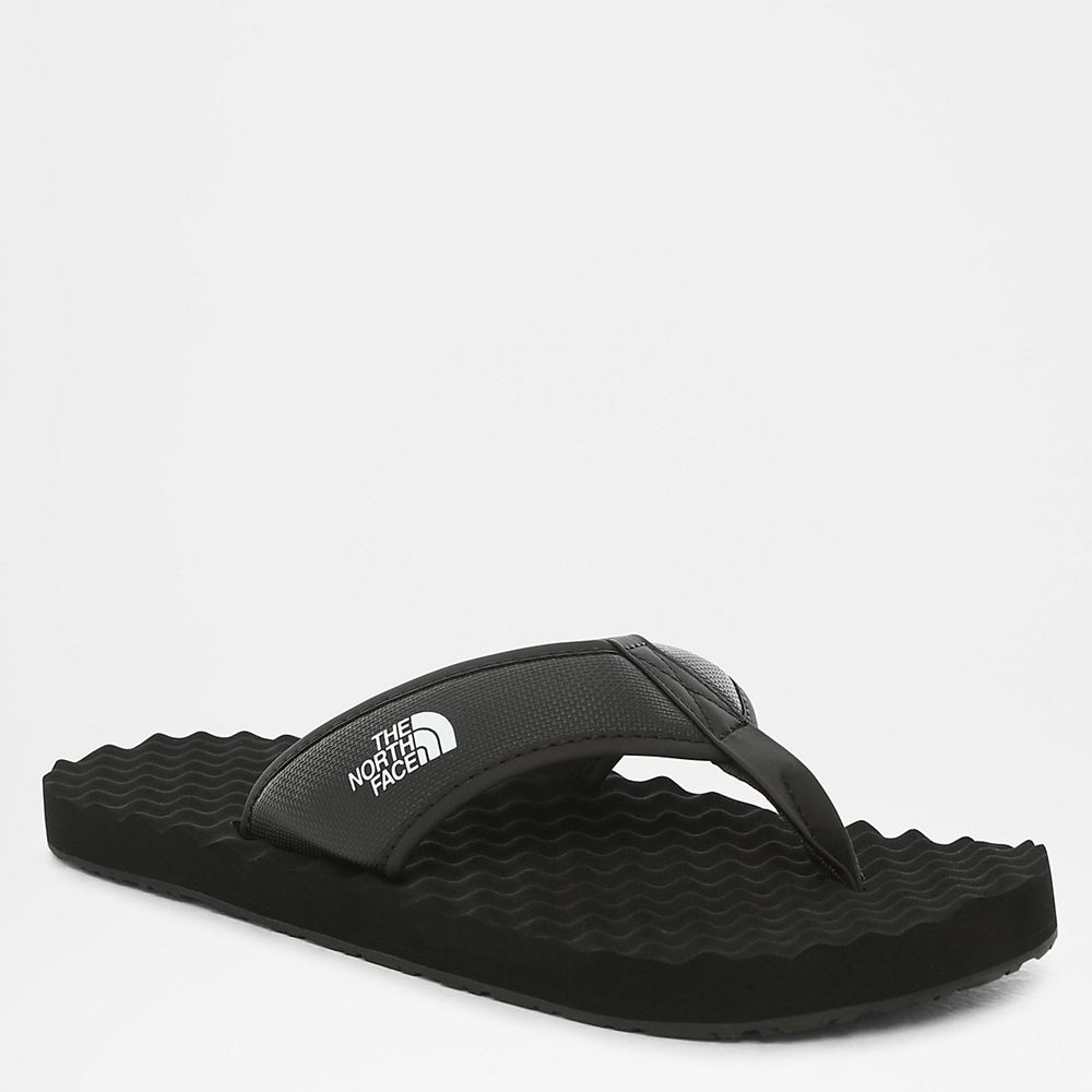 The North Face Flip-Flops Mens Australia - The North Face Base Camp Ii Black / White (DZE-462159)